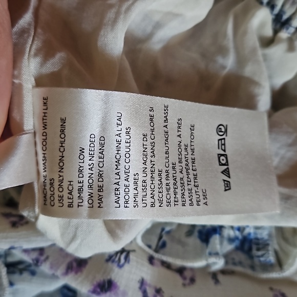 Free people womens floral off shoulder peasant boho blouse nwt small - Picture 8 of 9